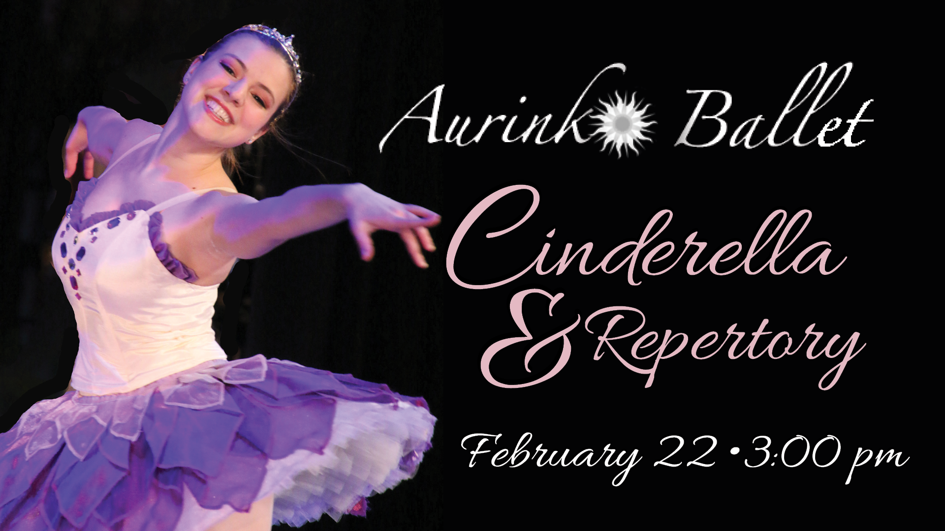 Event banner for Aurinko Ballet Cinderella and Repertory