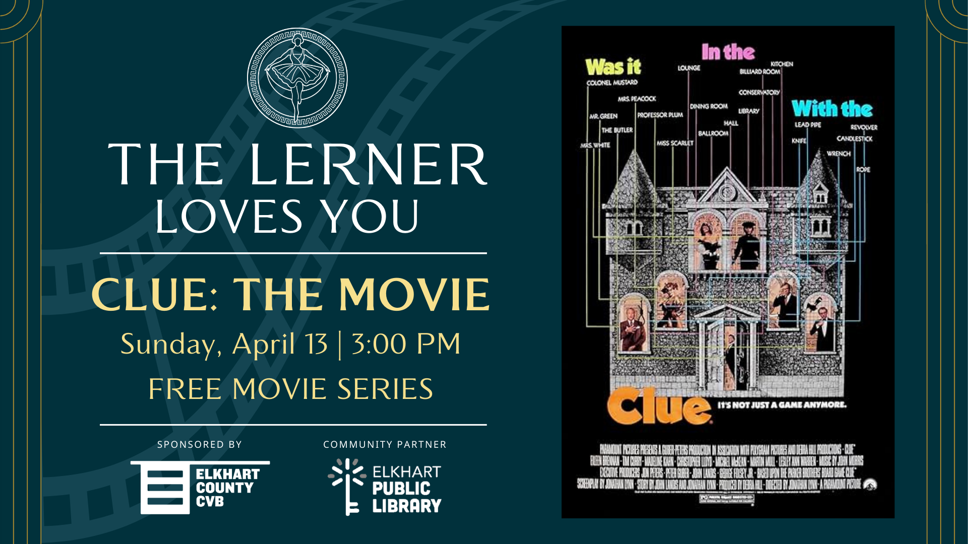 Event banner for "The Lerner Loves You" featuring "Clue"