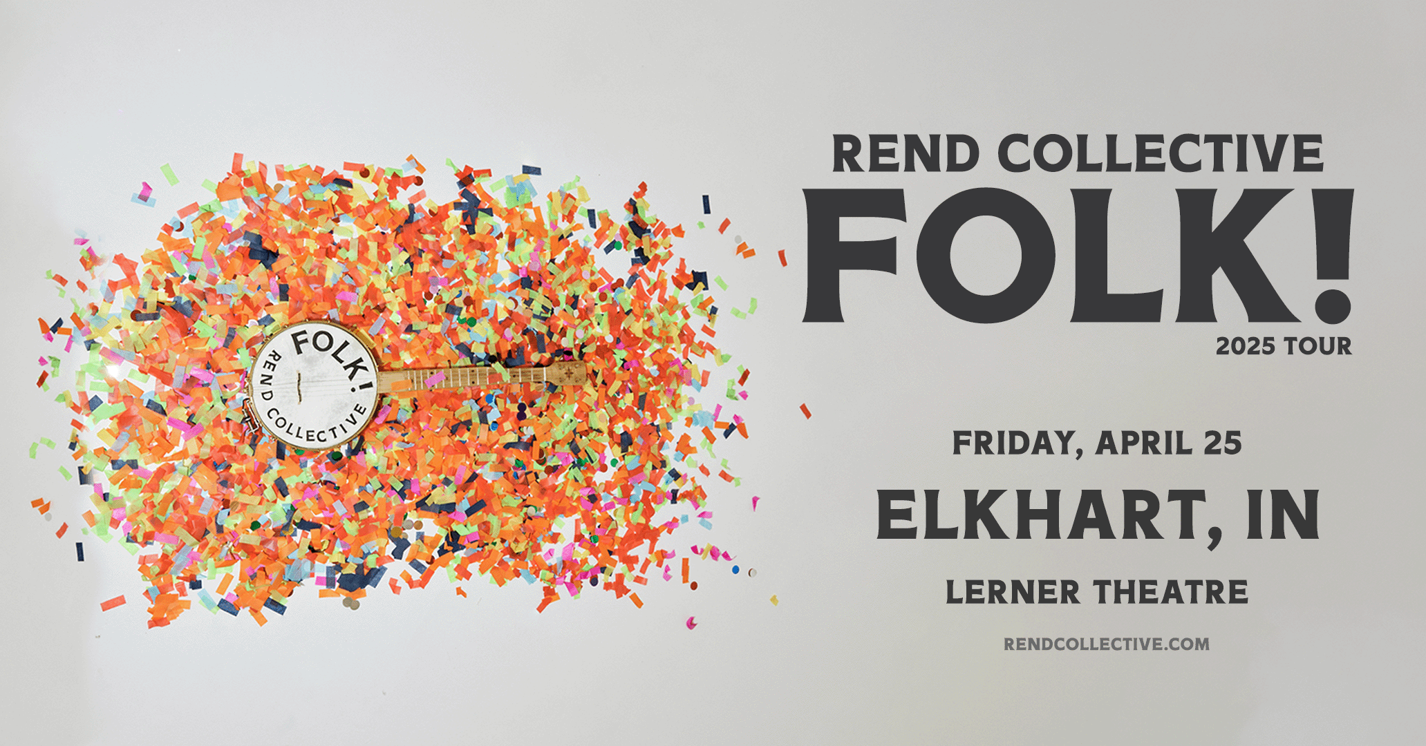 Event banner for Rend Collective - FOLK! 2025 Tour