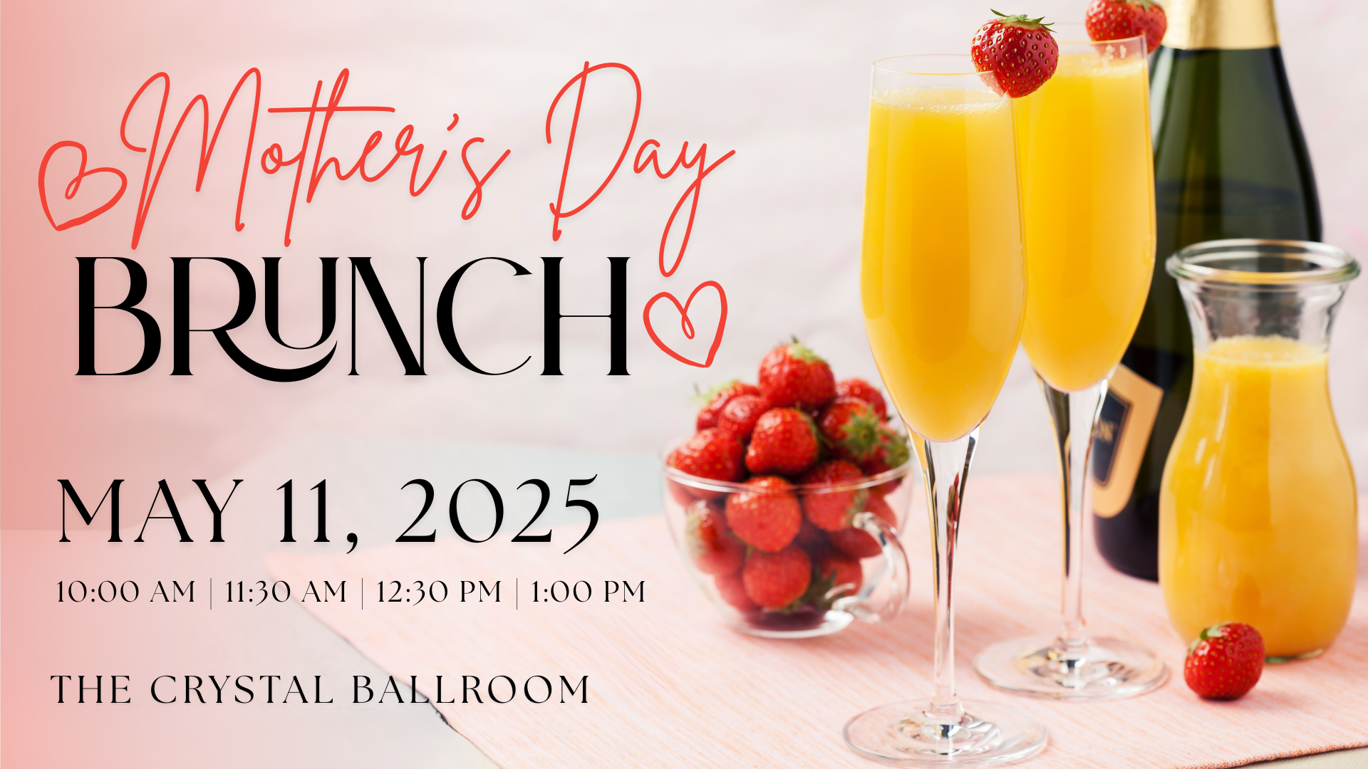 Event banner for 2025 Mother's Day Brunch in the Crystal Ballroom