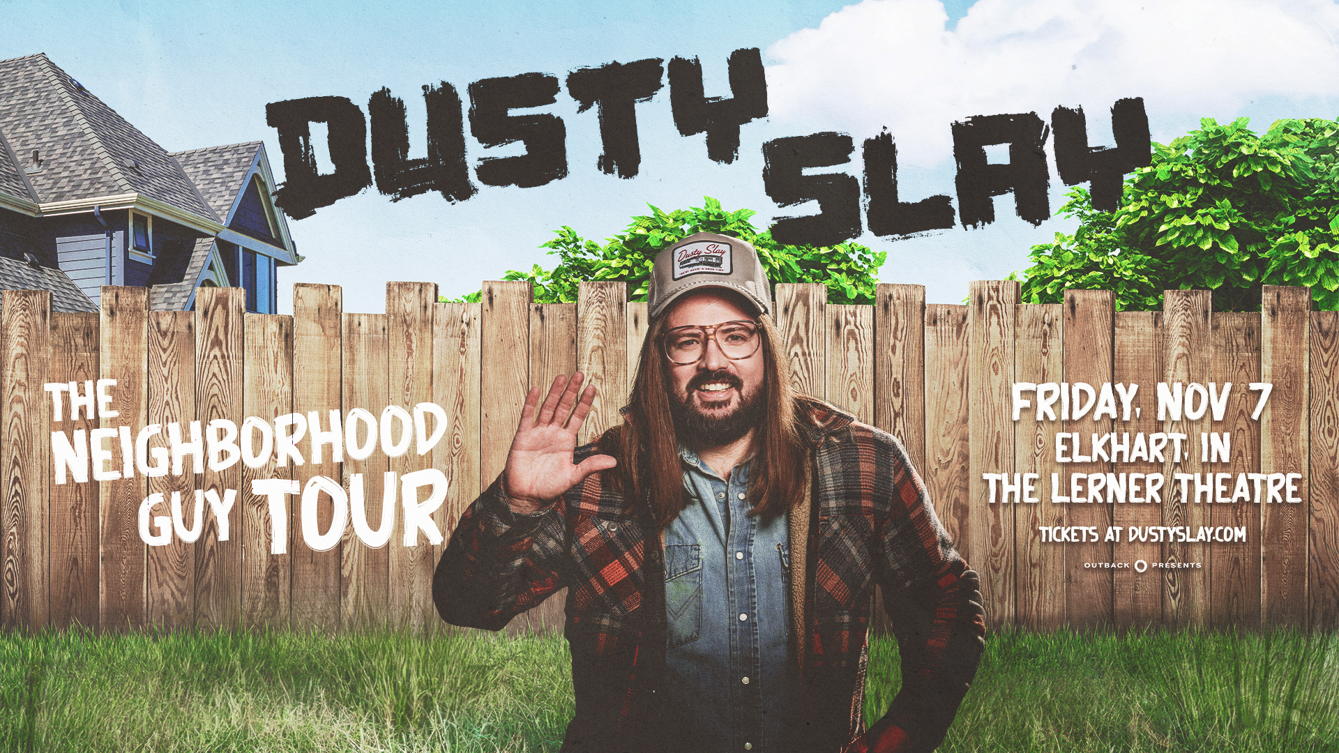 Event banner for Dusty Slay: The Night Shift Tour