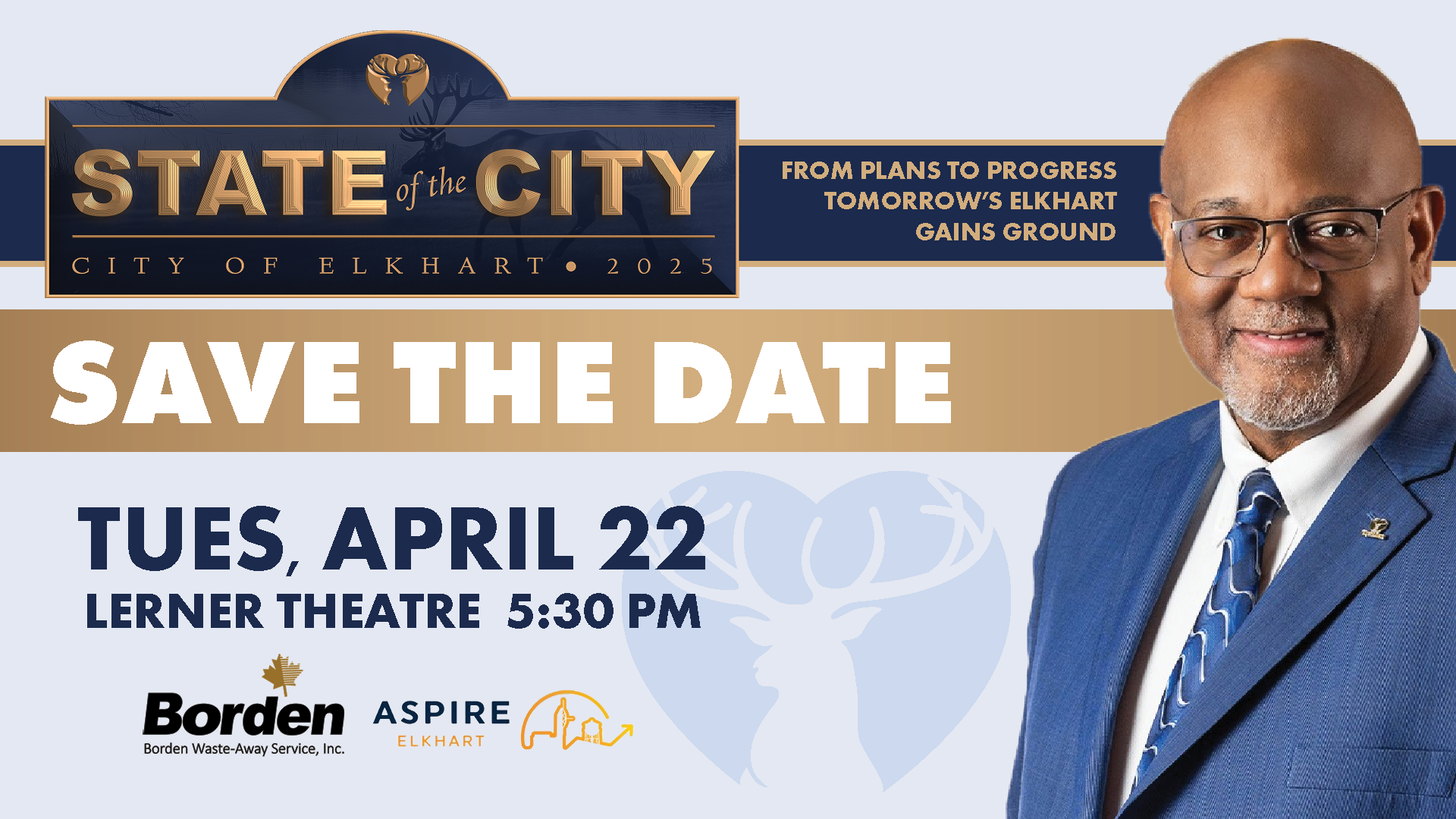 Event banner for 2025 State of the City for The City of Elkhart