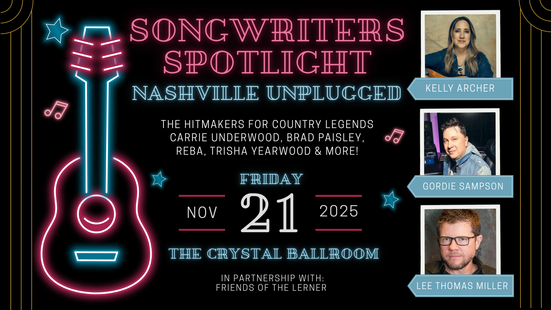 Event banner for Songwriters Spotlight: Nashville Unplugged