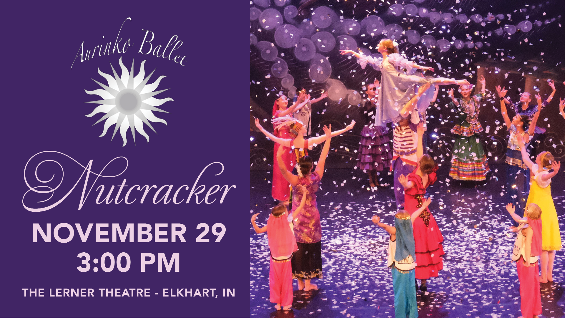 Event banner for Aurinko Ballet: Nutcracker