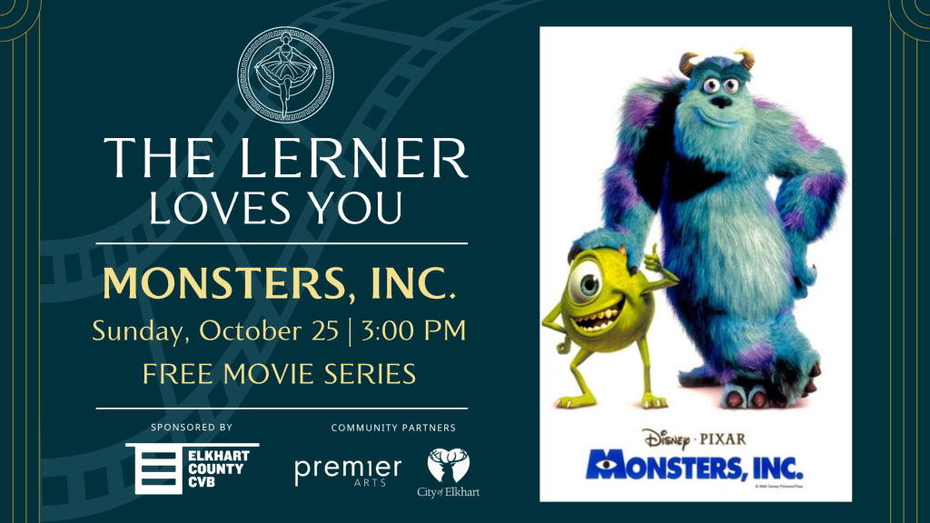 Event banner for "The Lerner Loves You" featuring "Monsters, Inc."