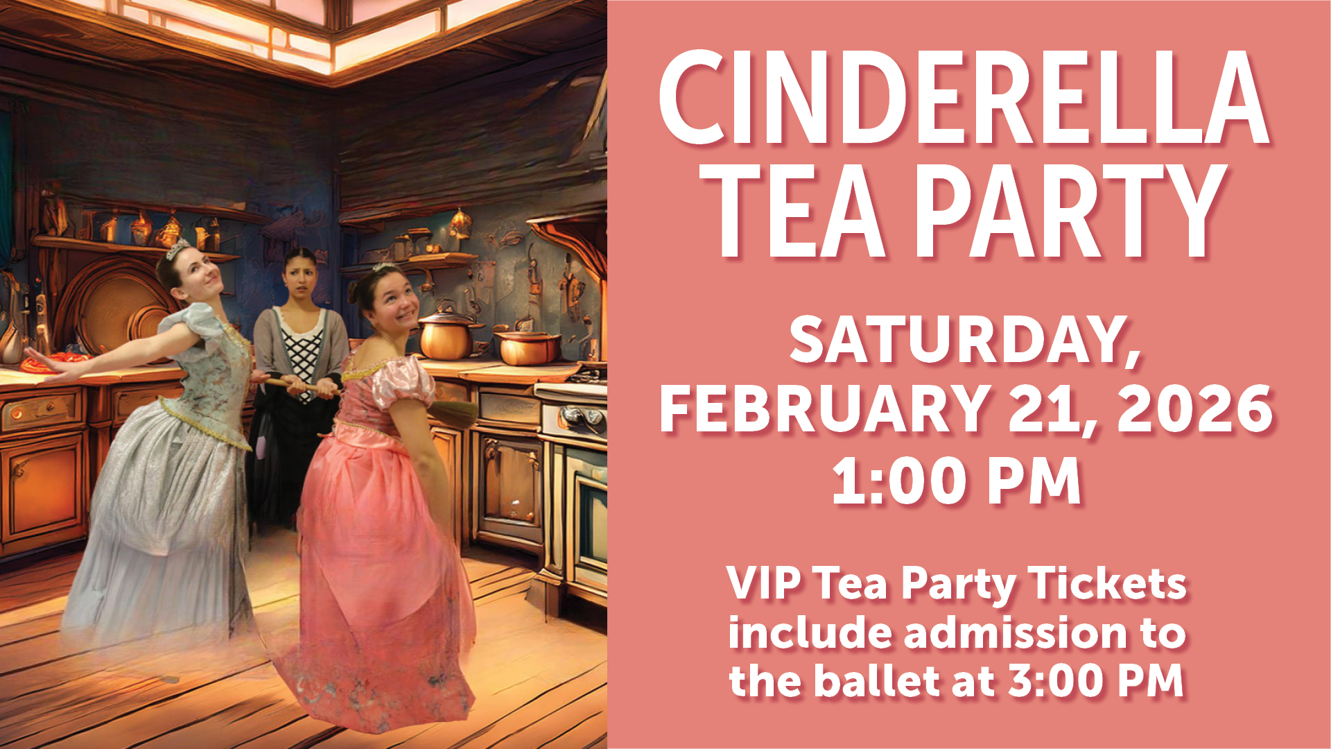 Event banner for "Aurinko Ballet: Cinderella Tea Party"