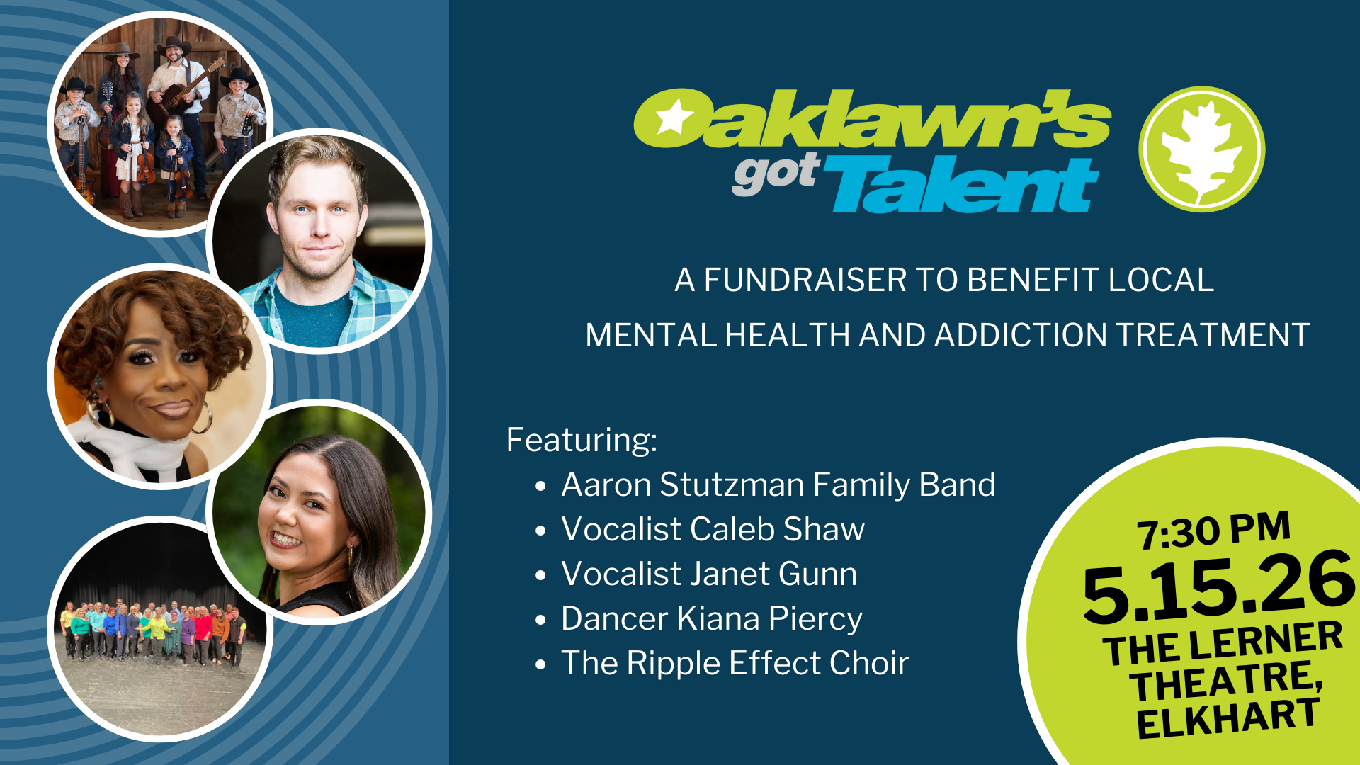 Event banner for 5th Annual Oaklawn's Got Talent