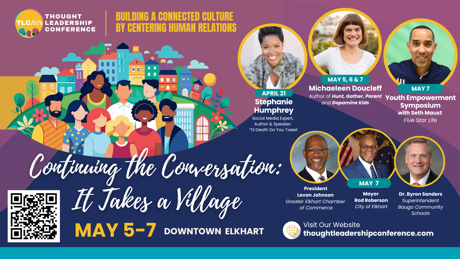 Event banner for 2026 Thought Leadership Conference: Building a Connected Culture by Centering Human Relations Continuing the Conversation: It Takes a Village