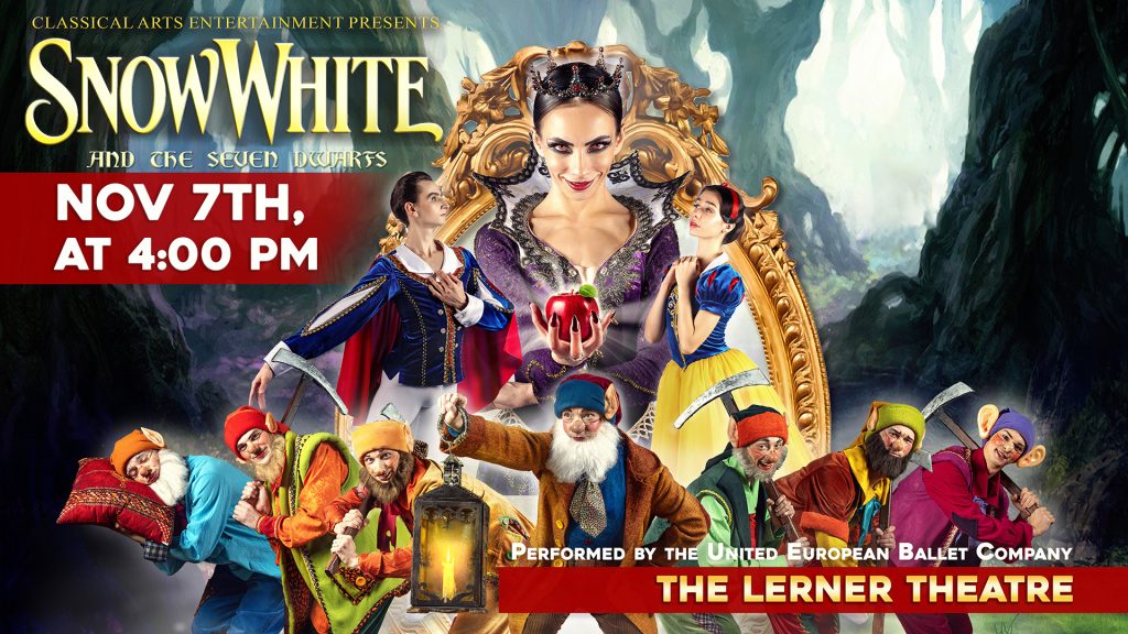 Event banner for Classical Arts Entertainment presents Snow White and the Seven Dwarfs