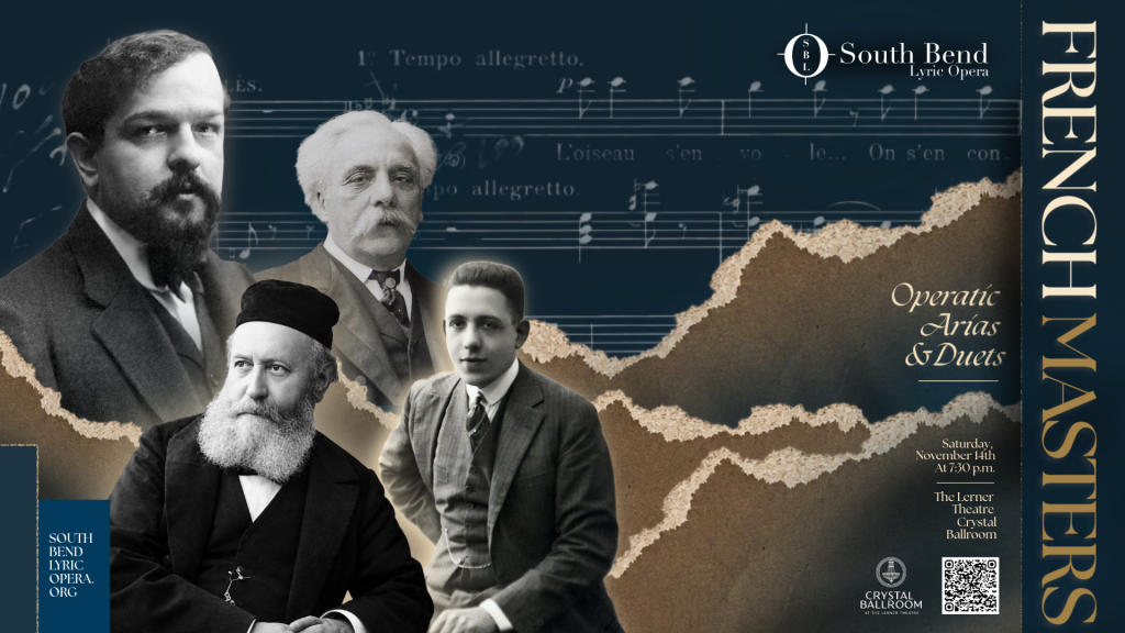 Event banner for South Bend Opera: French Masters - Operatic Aria & Duets