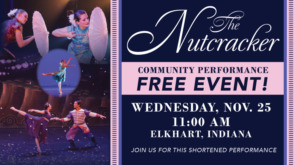 Event Banner for The Nutcracker Free Community Performance at The Lerner Theatre